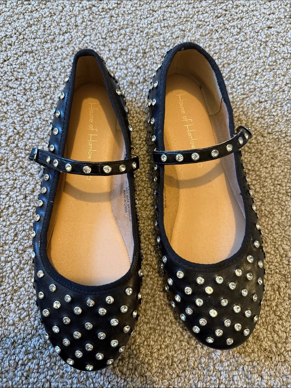 House of Harlow 1960 Flashy Studded Ballerina Flats Size 7.5